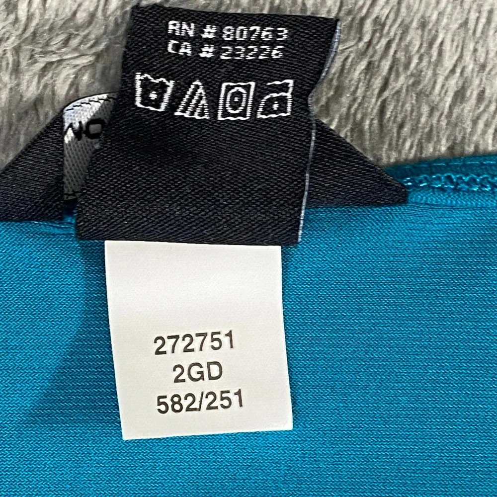 Moda International Dress Womens M Teal Cold Shoulder Dolman Mini Elastic Waist - Picture 5 of 10